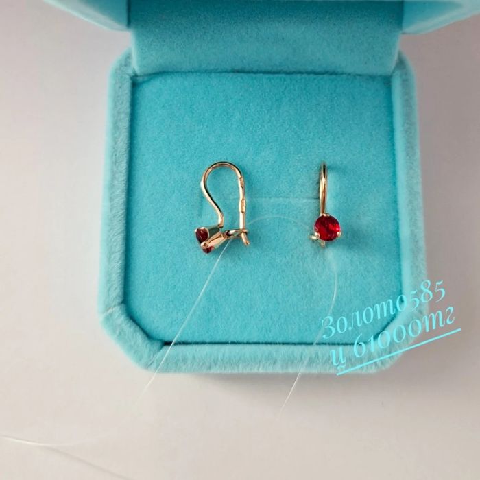 Золото детский серьги