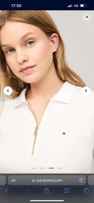 Белый Лонгслив поло tommy новый оригинал