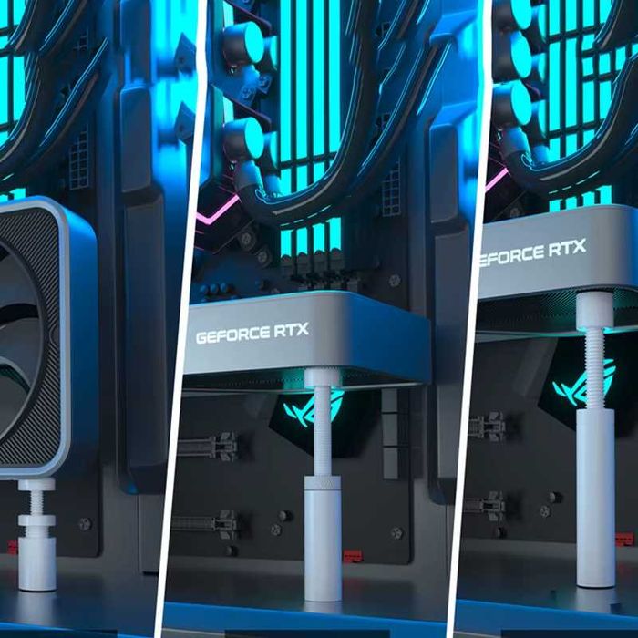 Стойка за видео карта, бяла, от 27мм до 120mm