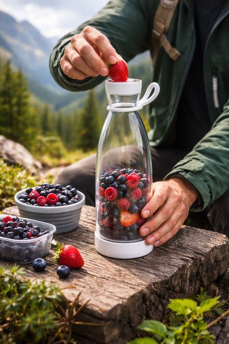 Преносим електрически мини блендер 400 мл – Свежо смути навсякъде