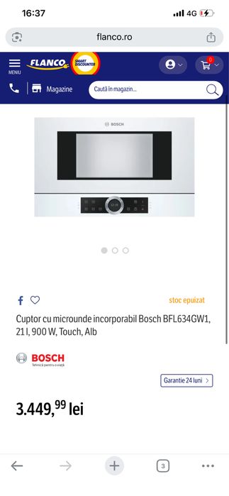 Cuptor cu microunde incorporabil Bosch Touch