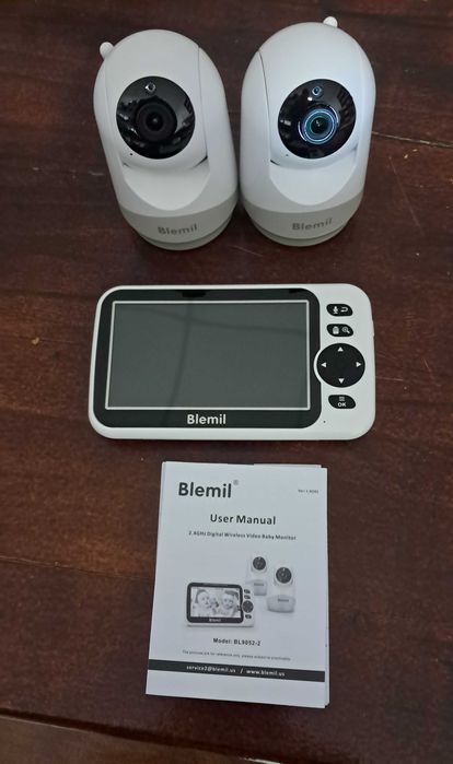 Бебефон Blemil BL9052-2 с 2 камери, 5" дисплей, нощно виждане