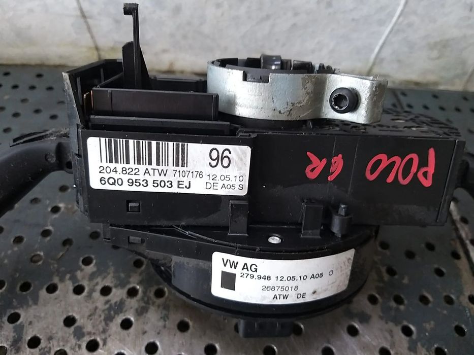 Bloc manete semnalizare stergator parbriz spirala volan vw polo 6r 6q0953503ej 204822atw 279948
