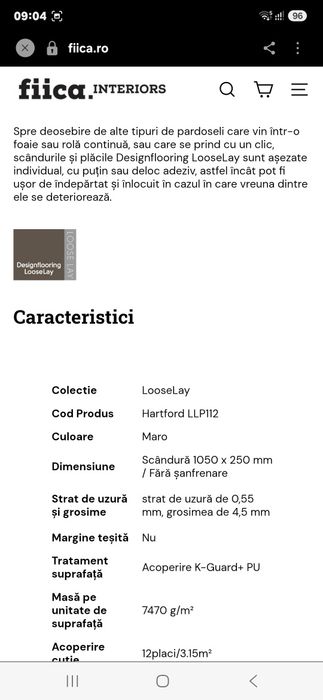 Vand parchet,pardoseala vinil