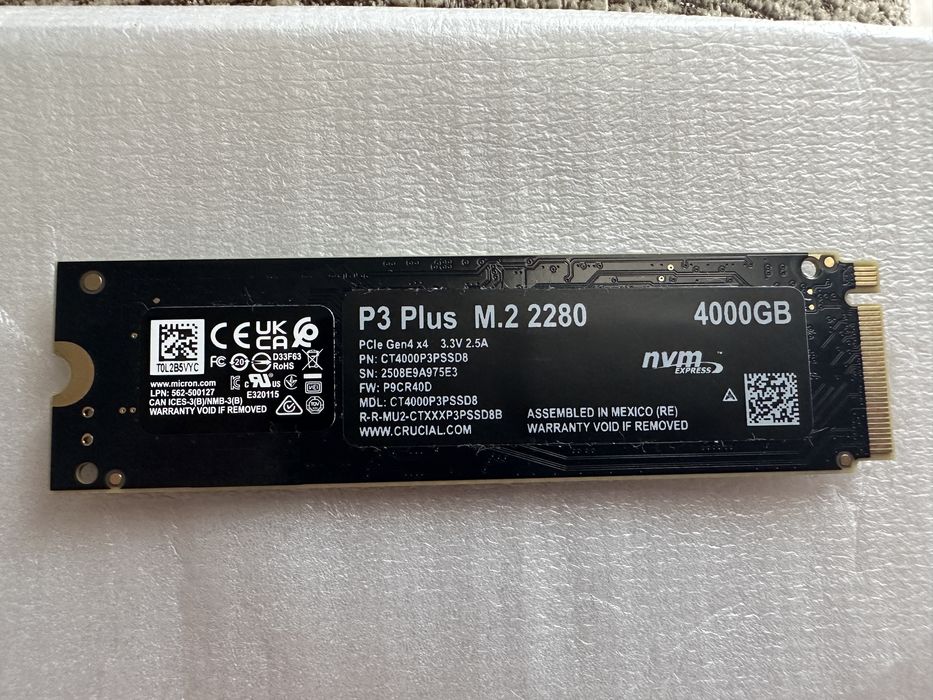 SSD 4TB Crucial (by Micron) P3 Plus