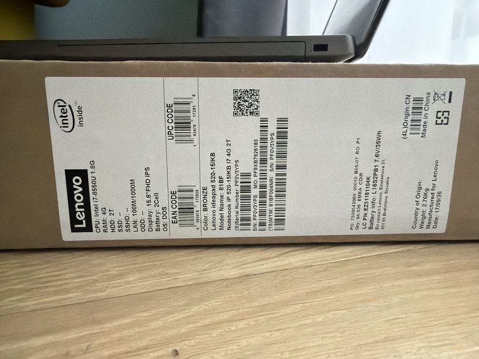 Lenovo Ideapad 520 intelCorei7