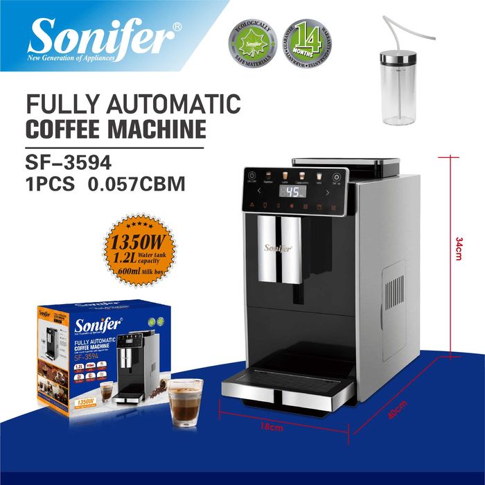 Кофемашина Sonifer SF-3594 полностью автоматическая кофеварка kv34