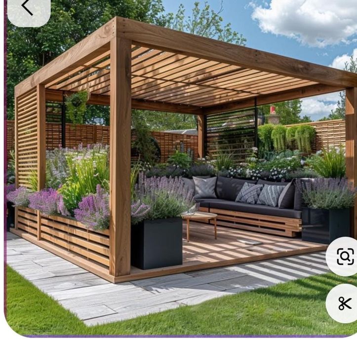 Беседка пергола качеля урна навес