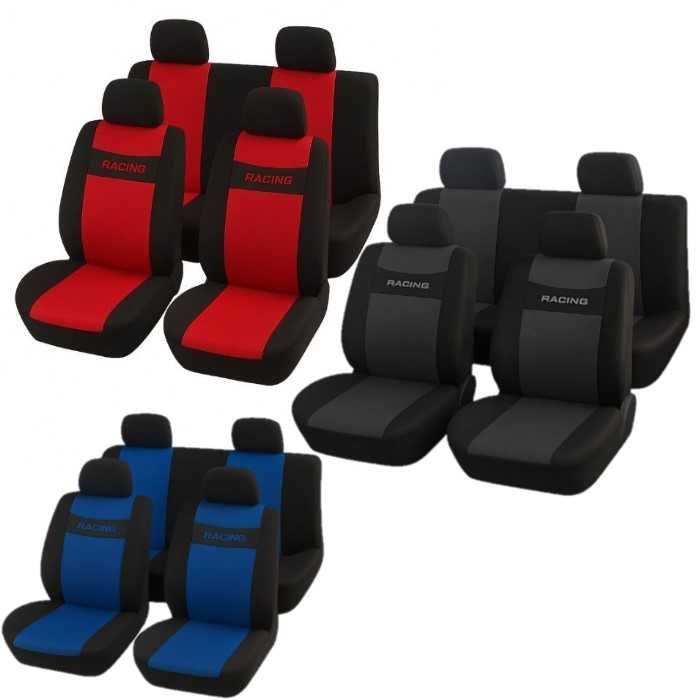 Тапицерия за автомобили Automat, 8 части Racing, Три цвята