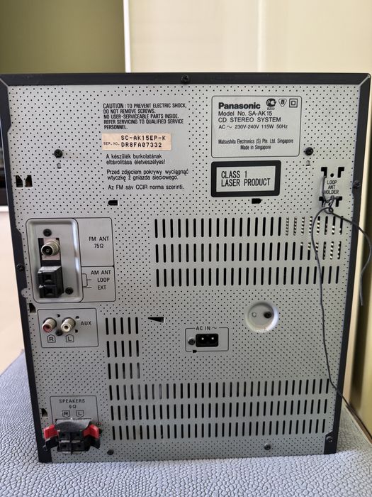 Panasonic SA-AK15 CD стерео уредба с 5 CD чейнджър и оригинални колони