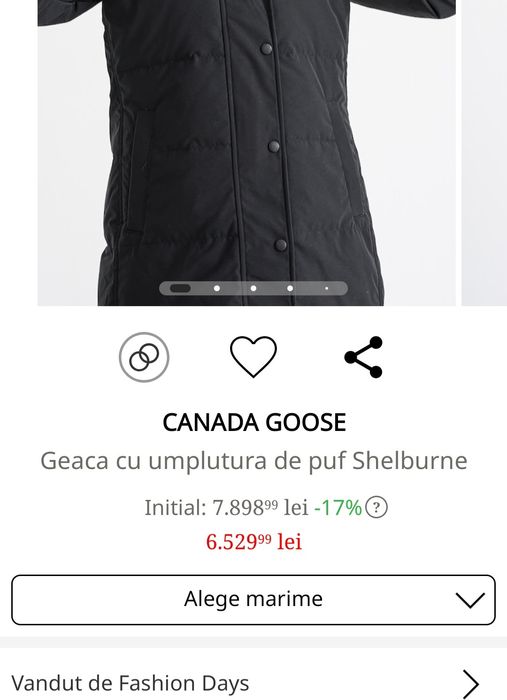 Geaca Canada Goose model Shelburne