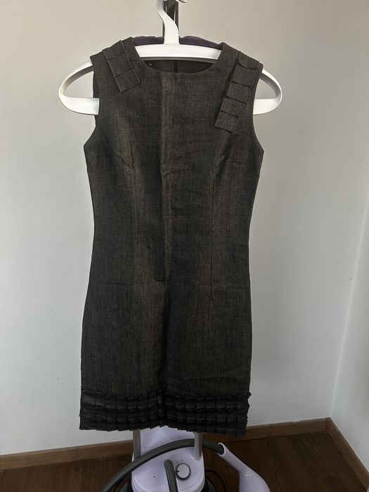 Sarafan blugi PNK, gri metalizat, marca PNK Casual