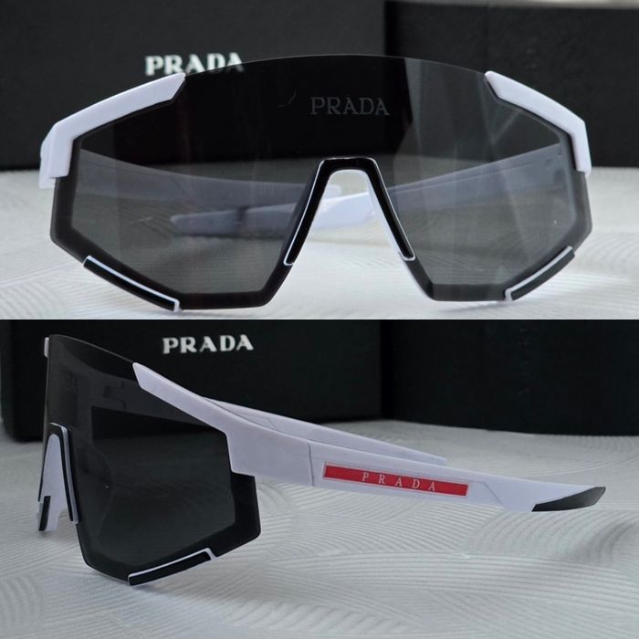 Мъжки слънчеви очила маска черни бели