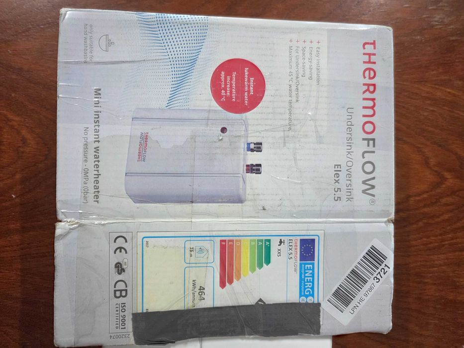 Încălzitor de apă instantaneu mic Thermoflow ELEX 5.5