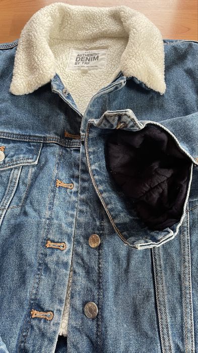 Дънково яке с каракул Zara