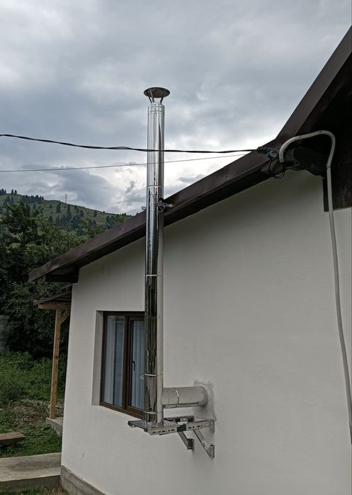 Coș de fum Hornuri Burlane din inox izolatie VERMICULIT!