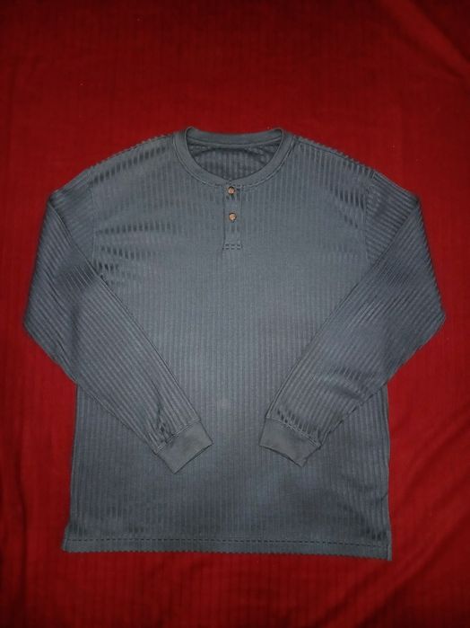 Из США, мужской лонгслив-хенли, из вафельного трикотажа (waffle knit)!