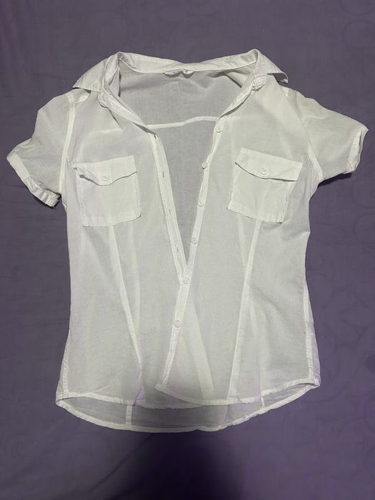 Camasa alba cu maneca scurta