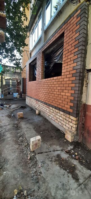 Кладка бетона Balkonga ğisht teramiz демонтаж стены