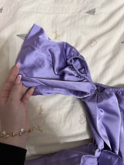 Сатенен лилав гащеризон
