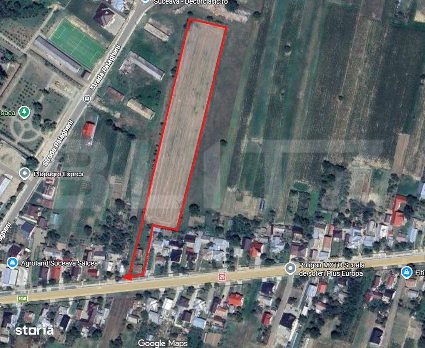 Teren 12.681 mp – Deschidere la drumul european Suceava–Botosani
