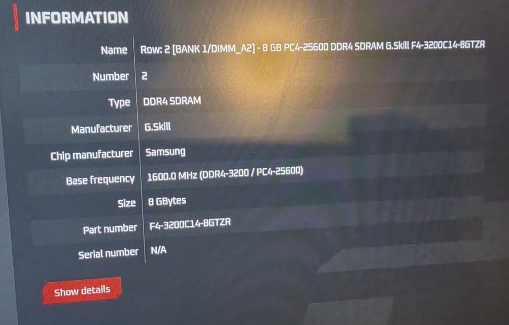 16GB RAM DDR4 3200MHz CL14 Trident Z RGB