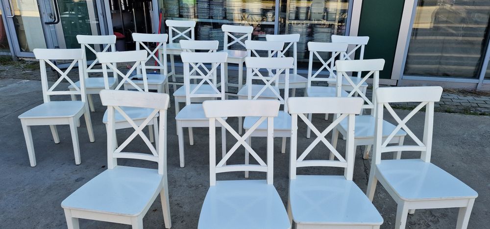 Scaun scaune IKEA ingolf alb albe Stare bună cu urmele de folosință