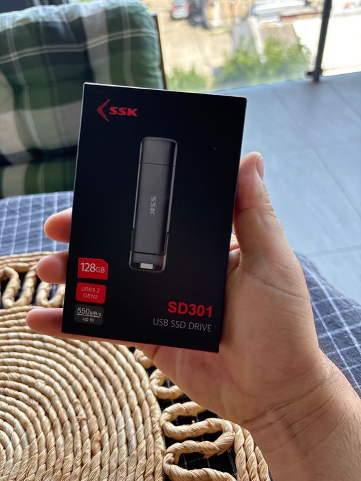 SSK SD301 128GB Dual USB C Flash Drive,2-in-1 Type C+ USB A