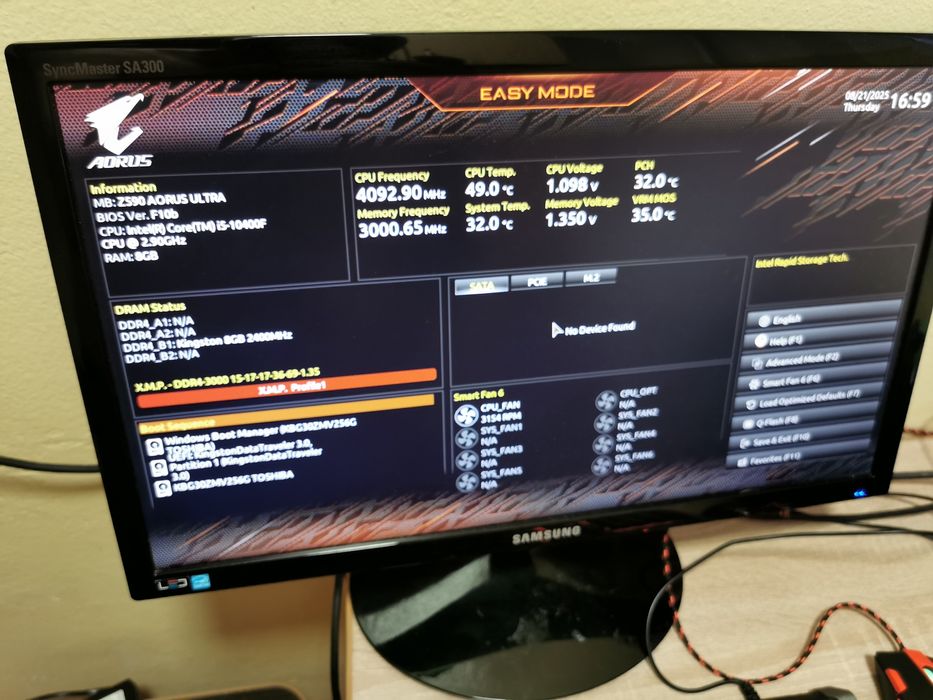 Kit i5 10400F placa baza Z590 o memorie 8g rgb ssd m2 256