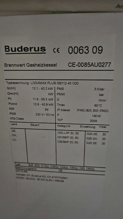 Centrala termica Buderus Logamax Plus GB112 40 kW