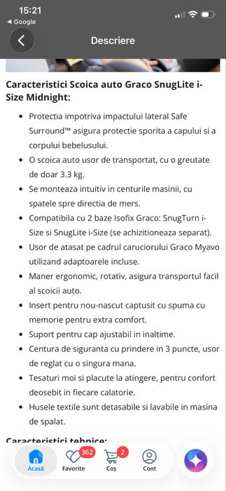 Scoica, landou si adaptoare Graco Myavo