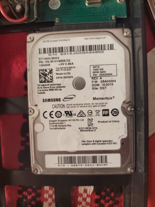 Hdd laptop Samsung 1tb 100%