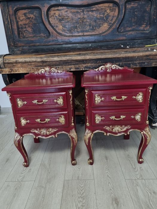 Vand noptiere din lemn masiv de stejar stejar