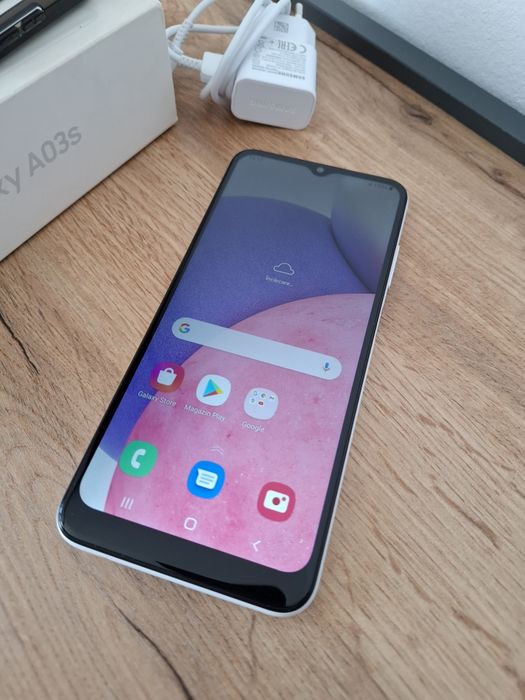 Telefon Samsung Galaxy A03s + incarcator original Samsung (aspect  impecabil )