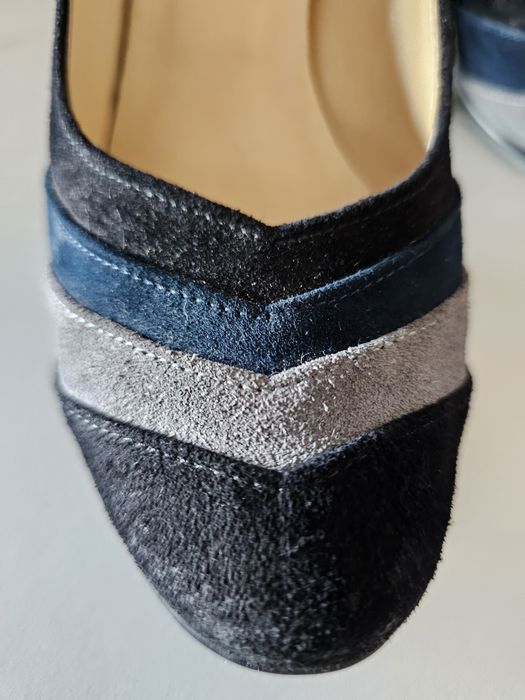 Pantofi piele naturala cu platforma ascunsa