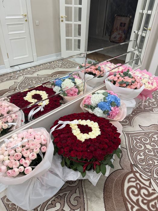 Букет цветов, роза, спрей роза