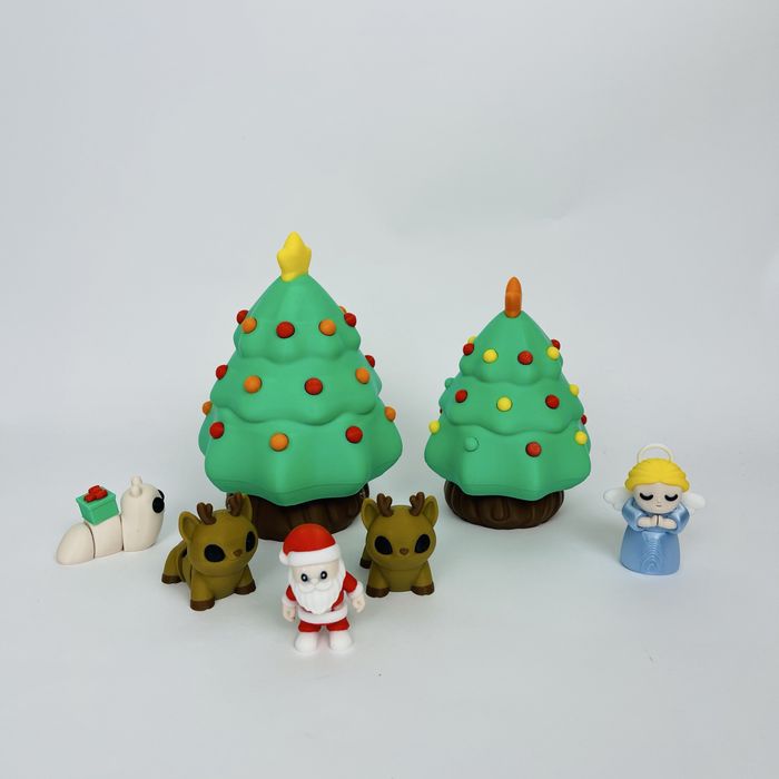 Коледни празнични комплекти с подвижни фигурки
