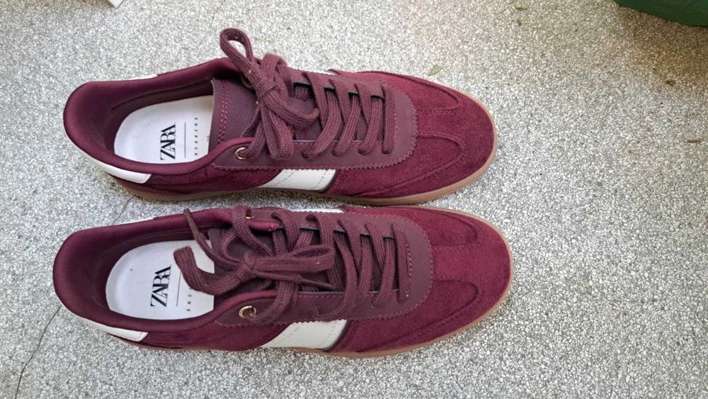 Pantofi sport Zara, grena, noi