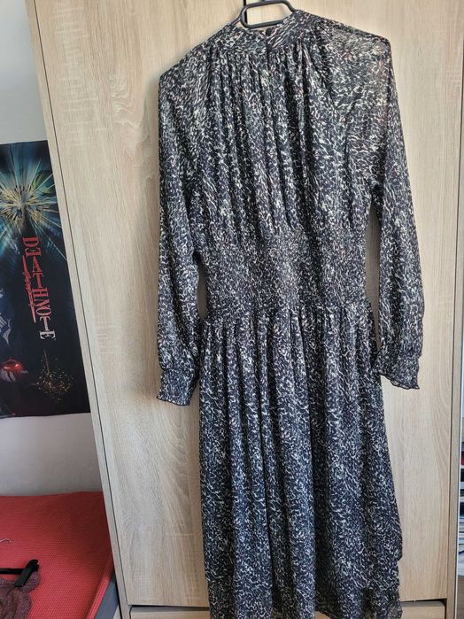 Rochie pepit maneca lunga