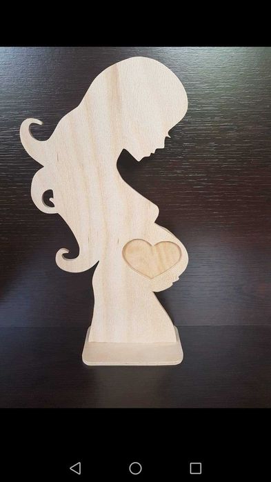 Дървена рамка за снимка от ехограф. #Бременни