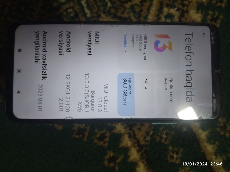 Xiomi Redmi Not 9T