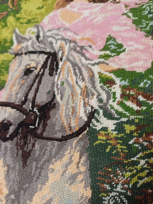 Goblen lucrat manual – punct clasic italian, după schiță originală