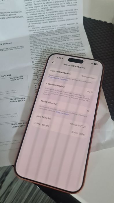 Iphone 17 pro max 256gb orange / NOU / garanție 2 ani
