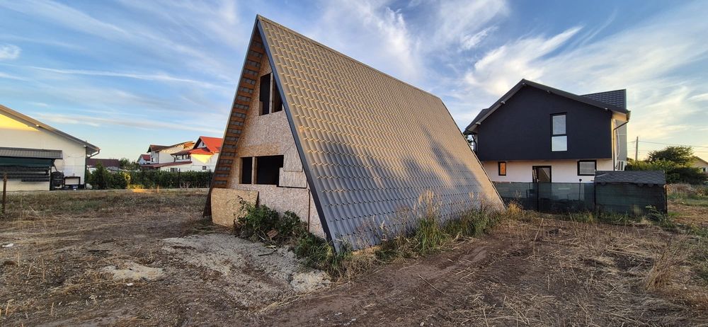 Vand teren 500mp si cabana A-frame in Dragomisesti Deal