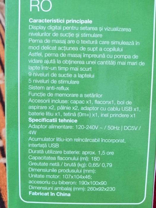 Pompa electrica pentru san