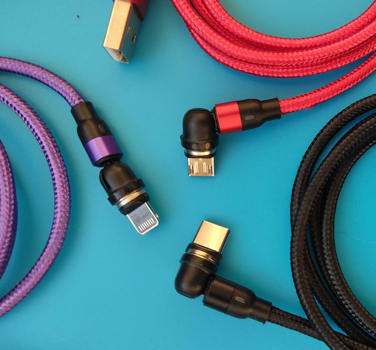 3А бързо магнитно зарядно магнитен кабел Type C, USB трансфер на данни