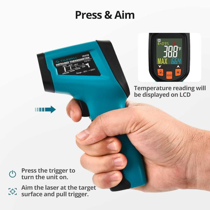 Tilswall IR Термометър -50C до 600C LCD