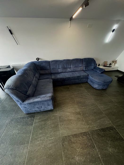 Canapea coltar culoare albastru