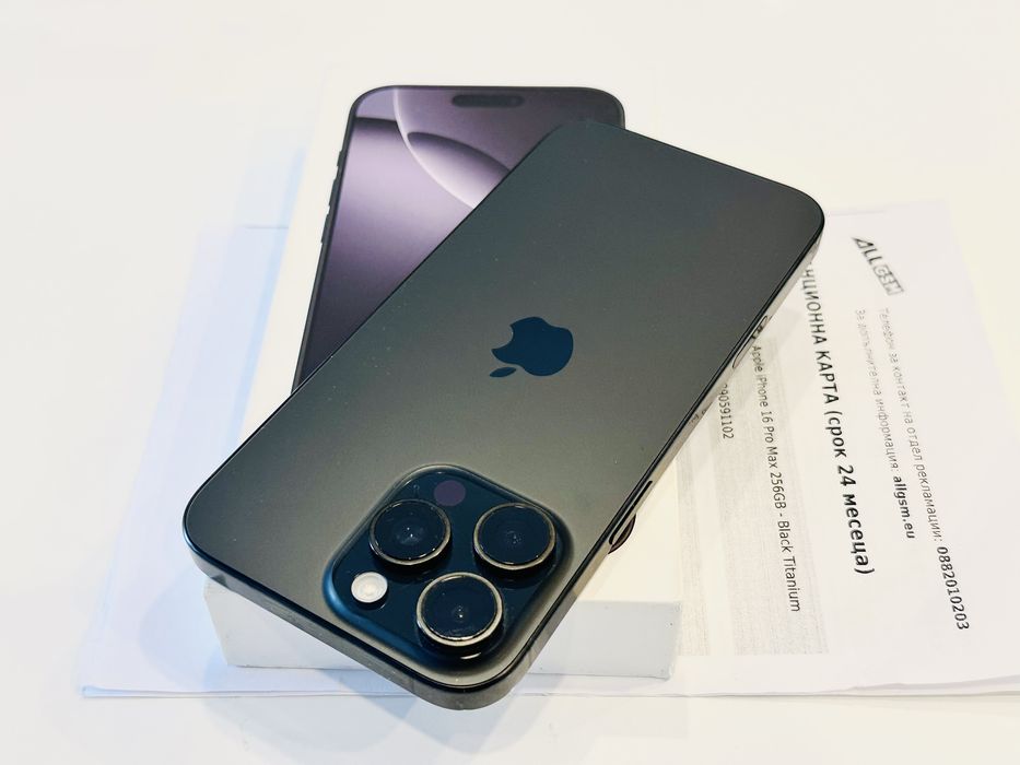 Apple iPhone 16 Pro Max 256 GB Black  Перфектен!