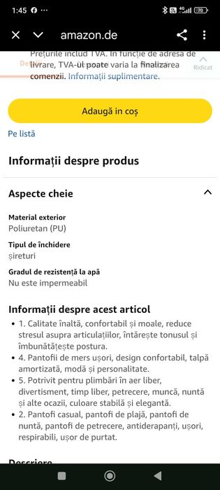 Pantofi crem cu șiret